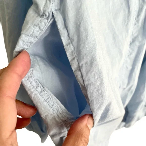 Oversized Lucky Brand Pintuck Button Down Shirt Sz M - Picture 8 of 9